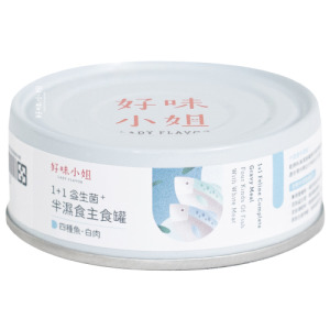 LADY FLAVOR 好味小姐 1+1益生菌半濕食主食罐-四種魚·白肉 81g
