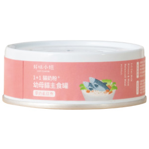 LADY FLAVOR 好味小姐 1+1貓奶粉幼母貓主食罐-厚奶虱目魚 81g