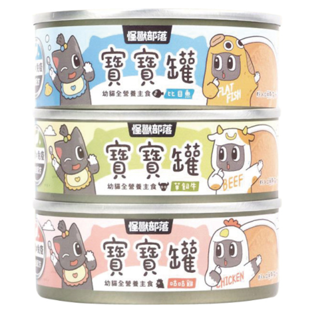 LitoMon 怪獸部落 寶寶無膠主食罐82g-隨機口味 24罐/箱