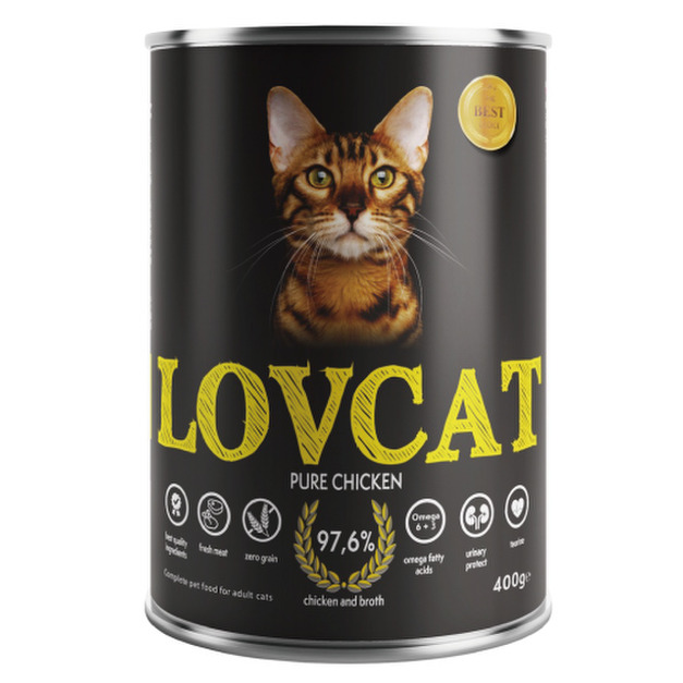 德國Lovcat 那卡 全齡貓主食罐-雞肉 400g