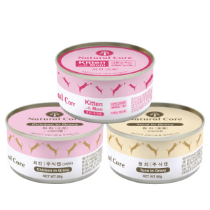 韓國 NATURAL CORE 自然核心 慕斯主食罐80g-隨機口味24罐/箱