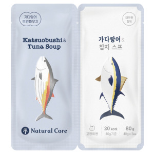 韓國 NATURAL CORE 自然核心 營養雙袋-鰹魚&鮪魚 40gx2入