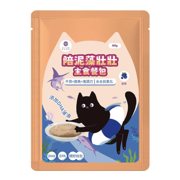 Pets Need 霈尼 陪泥藻壯壯主食餐包-干貝+旗魚+鬼頭刀∣水水抗氧化 40g