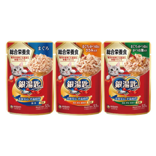 日本 Unicharm 銀湯匙 綜合營養主食餐包55g-隨機口味16包/盒