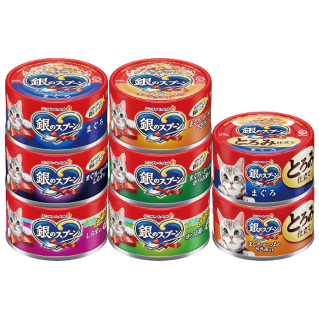 「限時特價」日本 銀湯匙 貓罐頭鮪魚/雞肉70g-隨機24罐/箱