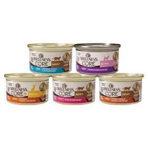WELLNESS 寵物健康 CORE 經典肉醬主食貓罐3oz-隨機口味12罐/箱