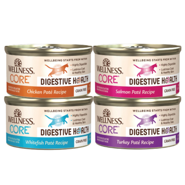 WELLNESS 寵物健康 腸胃消化機能主食貓罐3oz-隨機口味12罐/箱