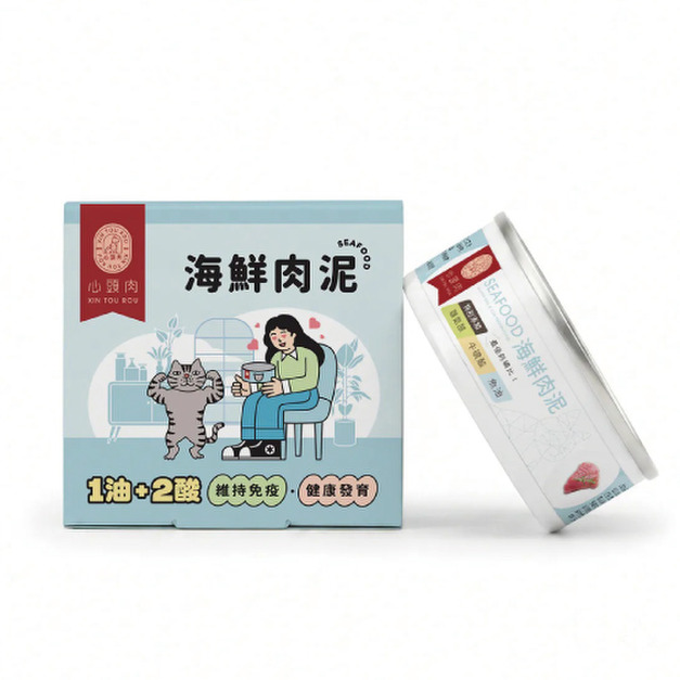Xintourou 心頭肉 經典主食罐-海鮮肉泥 80g