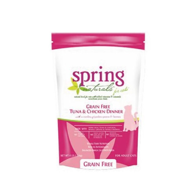 spring曙光天然寵物餐食-無穀鮪魚雞肉貓糧4LB