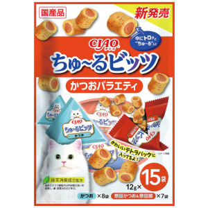 CIAO 迷你夾心肉泥捲餅乾-鰹魚+宗田鰹魚宗田乾 12gx15入