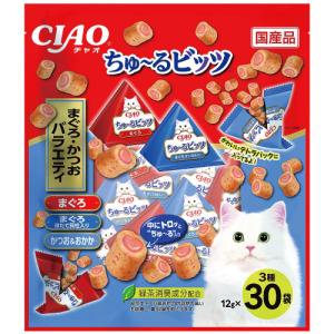 CIAO 迷你夾心肉泥捲餅乾-鮪魚+扇貝+鰹魚 12gx30入