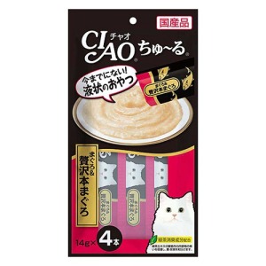 CIAO 啾嚕肉泥   (鮪魚+頂級黑鮪魚）14g*4條
