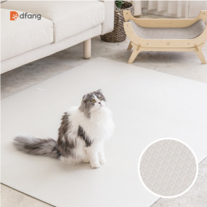 韓國製 dfang迪邦 奈米膜耐抓寵物遊戲地墊-簡約素灰 (180x140cm 加厚款)