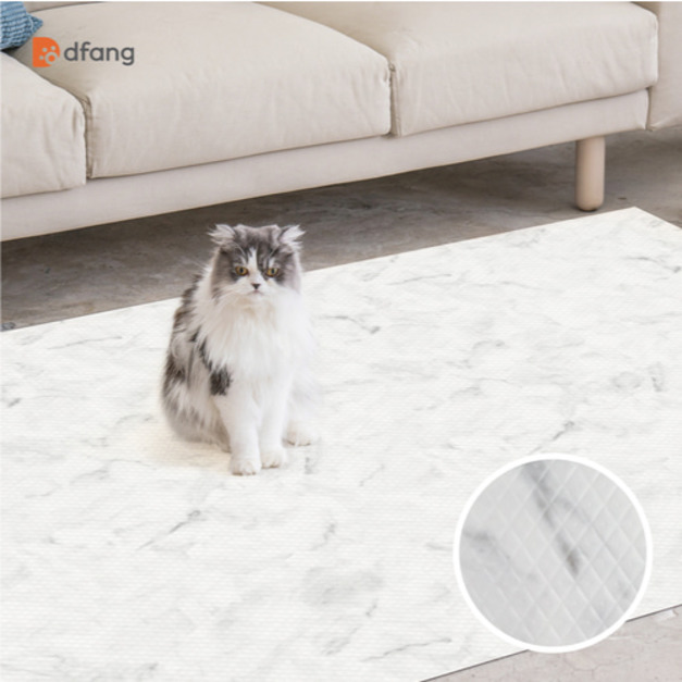 韓國製 dfang迪邦 奈米膜耐抓寵物遊戲地墊-加厚款大理石紋 (180x140cm7mm整片式)