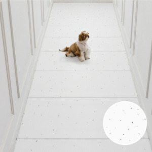 韓國製 dfang迪邦 奈米膜耐抓寵物遊戲地墊-加厚款白色點綴 (240x140cm可裁切四折)