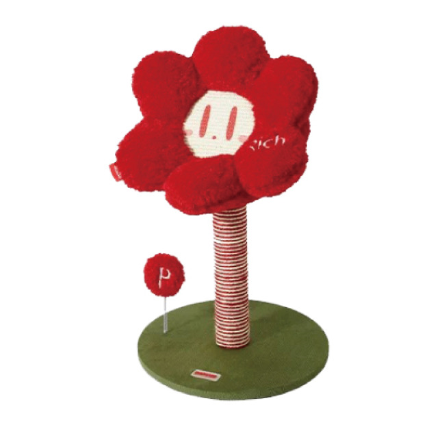 富貴花貓抓柱