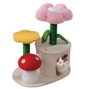 花朵蘑菇貓跳台抓窩