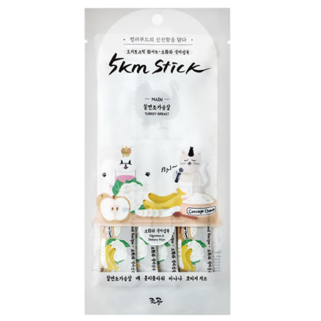 韓國製 朝貢 5km stick 營養蔬果肉泥-火雞胸肉（助消化）14gx4入 (無添加人工合成物)