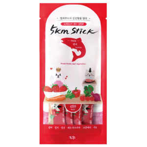 韓國製 朝貢 5km stick 營養蔬果肉泥-鮭魚（心血管）14gx4入(無添加人工合成物)