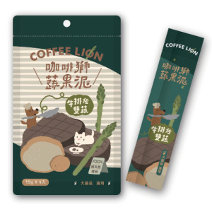 COFFEE LION 咖啡獅 蔬果泥系列-牛排佐雙蔬 15gx4入