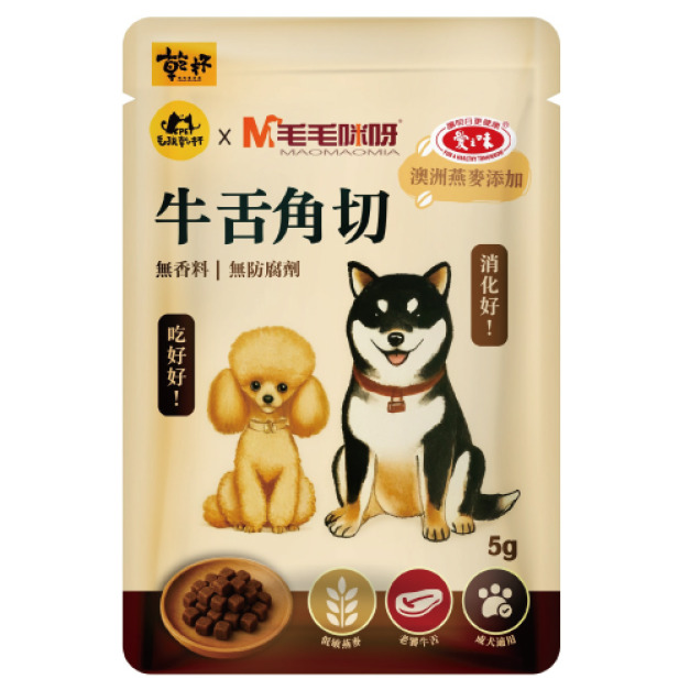 毛孩乾杯X毛毛咪呀-牛舌燕麥角切 60g/包