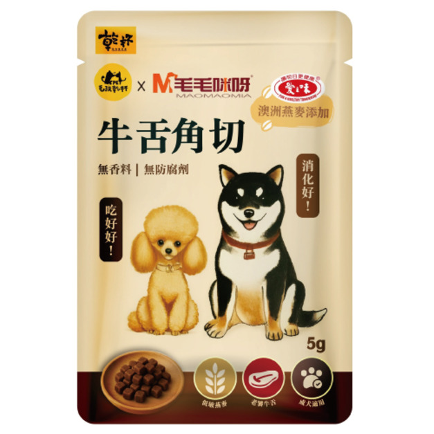 毛孩乾杯X毛毛咪呀-牛舌燕麥角切 60g/包
