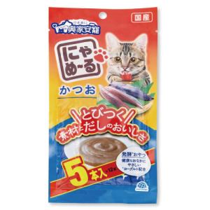 興家安寵 喵嚕貓用肉泥條-鰹魚 12gx5入 (原-和味喵喵叫)