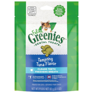 美國製 Greenies 健綠 貓咪潔牙餅-極鮮醇鮪 60g