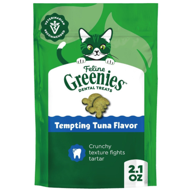 美國製 Greenies 健綠 貓咪潔牙餅-極鮮醇鮪 60g