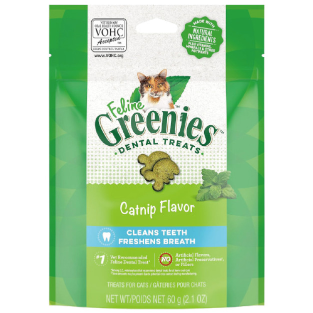 美國製 Greenies 健綠 貓咪潔牙餅-紓壓貓薄荷 60g