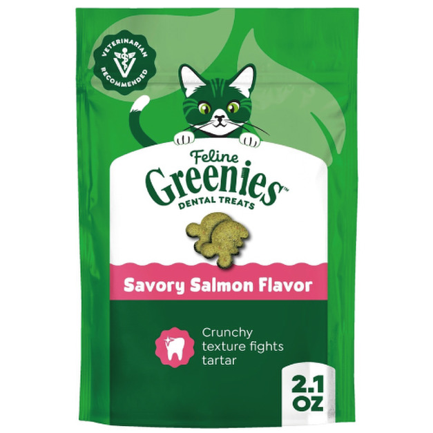 美國製 Greenies 健綠 貓咪潔牙餅-開胃鮮鮭 60g