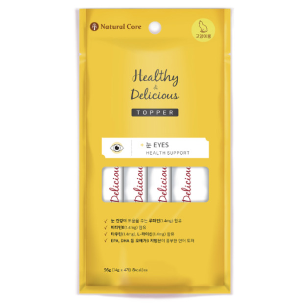 「買一送一」韓國 NATURAL CORE 自然核心 Healthy Topper 保健貓肉泥-眼睛保健 14gx4入
