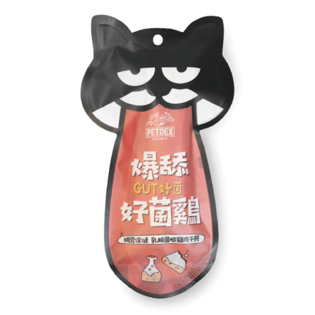 Petdex 派斯生活 犬貓低負擔肉泥零食-爆舔好菌雞(腸胃保健)10gx4條
