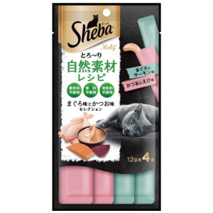 Sheba 天然素材肉泥-鮪魚+雞肉˙鰹魚+蝦 12gx4入