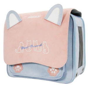 Akaro 貓咪造型雙肩包-粉色