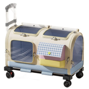 馬卡龍色寵物拉桿箱