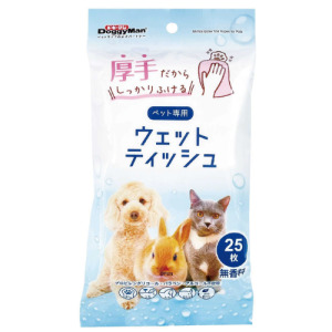 日本DoggyMan 寵物濕巾 25抽/包