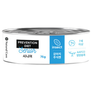 韓國 NATURAL CORE 自然核心 黑水虻蔬菜狗主食罐-高齡犬 75g