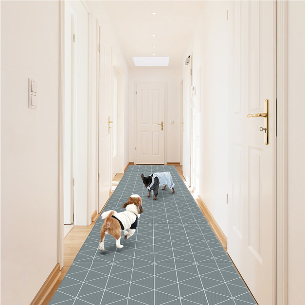 韓國製 dfang迪邦 寵物降溫遊戲地墊-摺疊走廊款240*70cm (現代三角4折組)