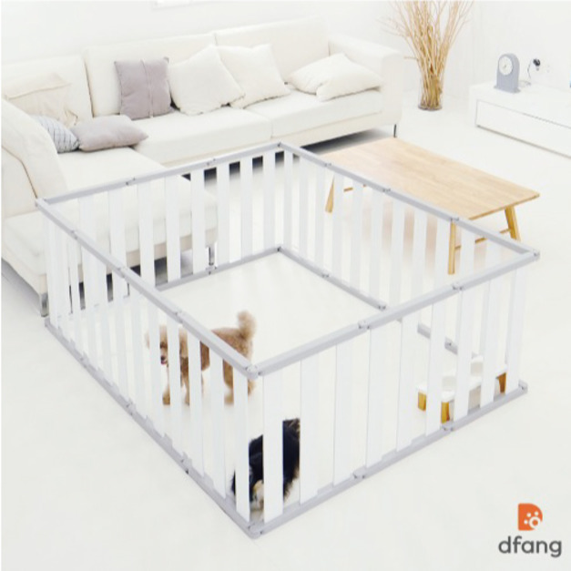 韓國製 dfang迪邦 自由組合寵物圍欄-白色M號(46x60.5cm) 6片組