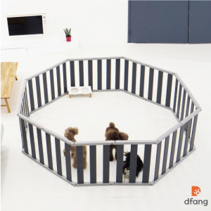 韓國製 dfang迪邦 自由組合寵物圍欄-灰色M號(46x60.5cm) 6片組