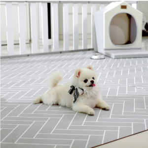 韓國製 dfang 迪邦 寵物降溫遊戲地墊-摺疊款 240x140cmx4mm  (灰色格調4折組)