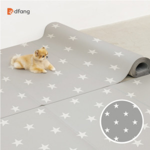 韓國製 dfang迪邦 寵物降溫遊戲地墊-摺疊款 120x140cmx4mm  (灰色星空2折組)