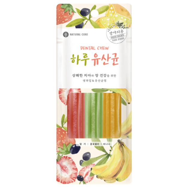 韓國 NATURAL CORE 自然核心 每日乳酸菌潔牙棒-綜合水果 6gx3入/包