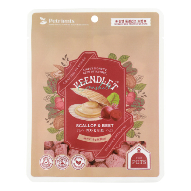 韓國 Petrients 寵萃思 小萃幸 海鮮素凍乾-鱈魚&螺旋藻 9g(隨手包)