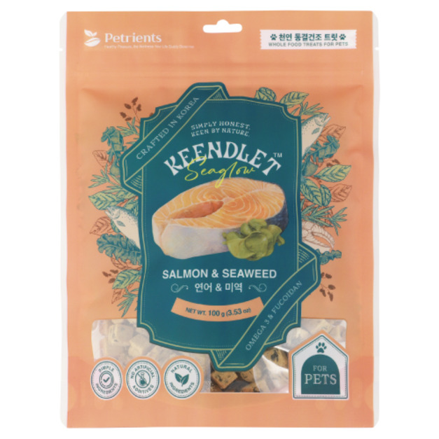 韓國 Petrients 寵萃思 小萃幸 海鮮素凍乾-鮭魚&海藻 100g