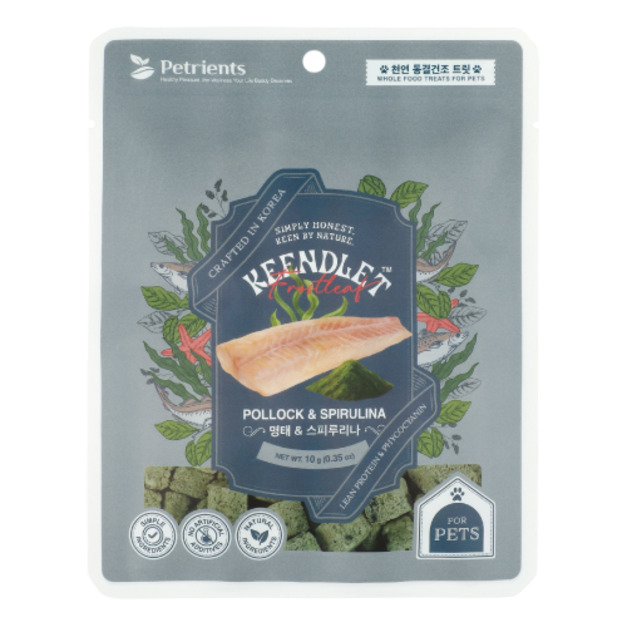 韓國 Petrients 寵萃思 小萃幸 海鮮素凍乾-鱈魚&螺旋藻 10g (隨手包)
