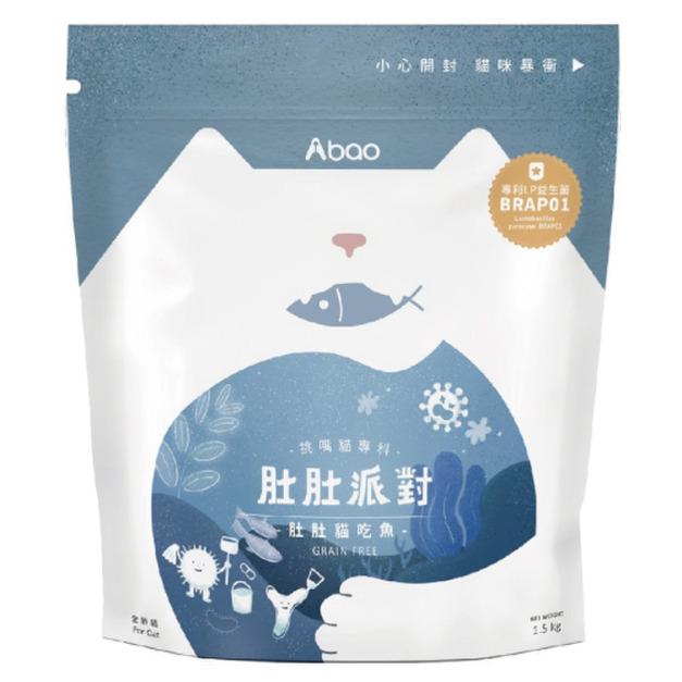 Abao 阿寶 無穀貓糧 肚肚派對貓吃魚 1.5kg