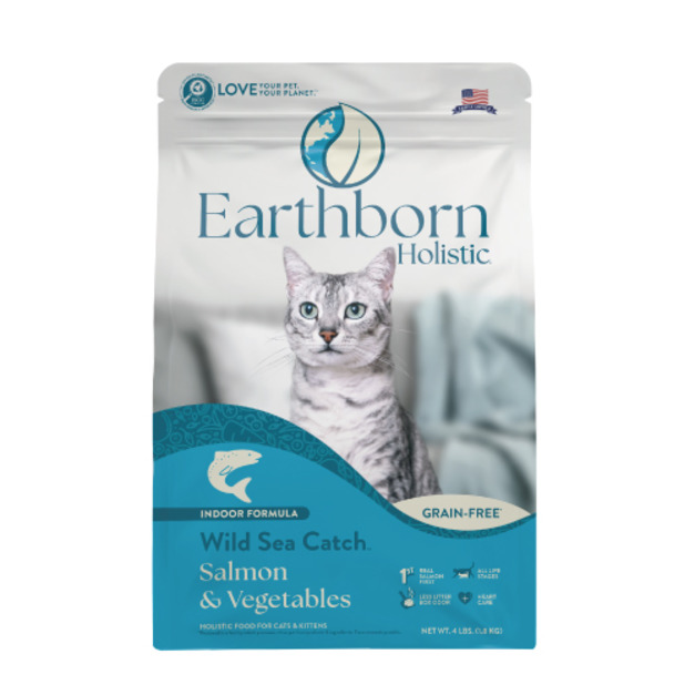 美國 Earthborn 原野優越 野生魚低敏無穀貓糧-鮭魚 1.8kg