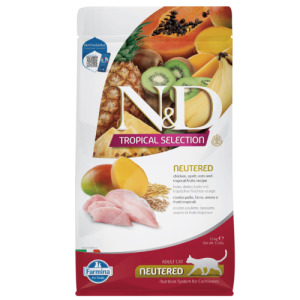 Farmina 法米納 天然熱帶水果貓糧-室內/結紮貓 FTC2 雞肉芒果 1.5kg